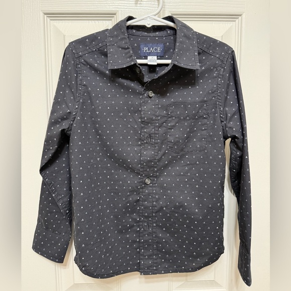 Children’s Place Black and White Patterned Shirt - Picture 1 of 3